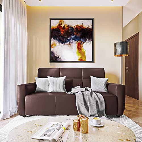 Image of Wakefit Sofa Set | 3 Year Warranty | Sofa 3 Seater, 3 Seater Sofa for Living Room, Wooden Sofa Set, Couch Sofa for Living Room, Sofa for Living Room - Belize(Romance : Dark Fantasy)