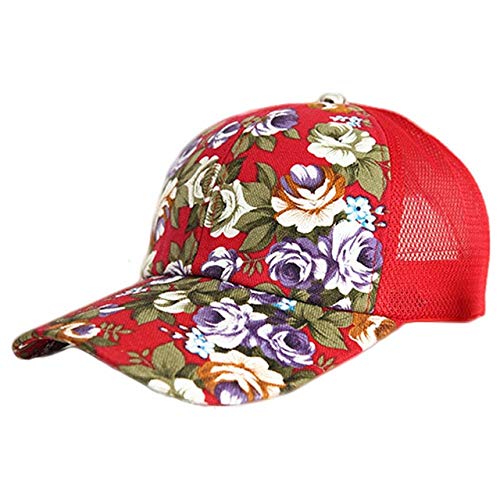 Women Female Floral Golf Cap Mesh Cool Leisure Sun Visor Back Golf