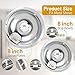 4 Pack Chrome Drip Pans, Compatible with Whirpool Kenmore Frigirate Stove Top Drip Bowls. Include 2 Pcs 6'' Range Replacement Drip Pans and 2 Pcs 8 '' Cooktop Drip Pans