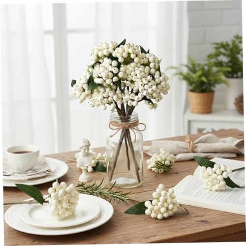 Baies blanches artificielles pour en finir avec les fleurs fannées