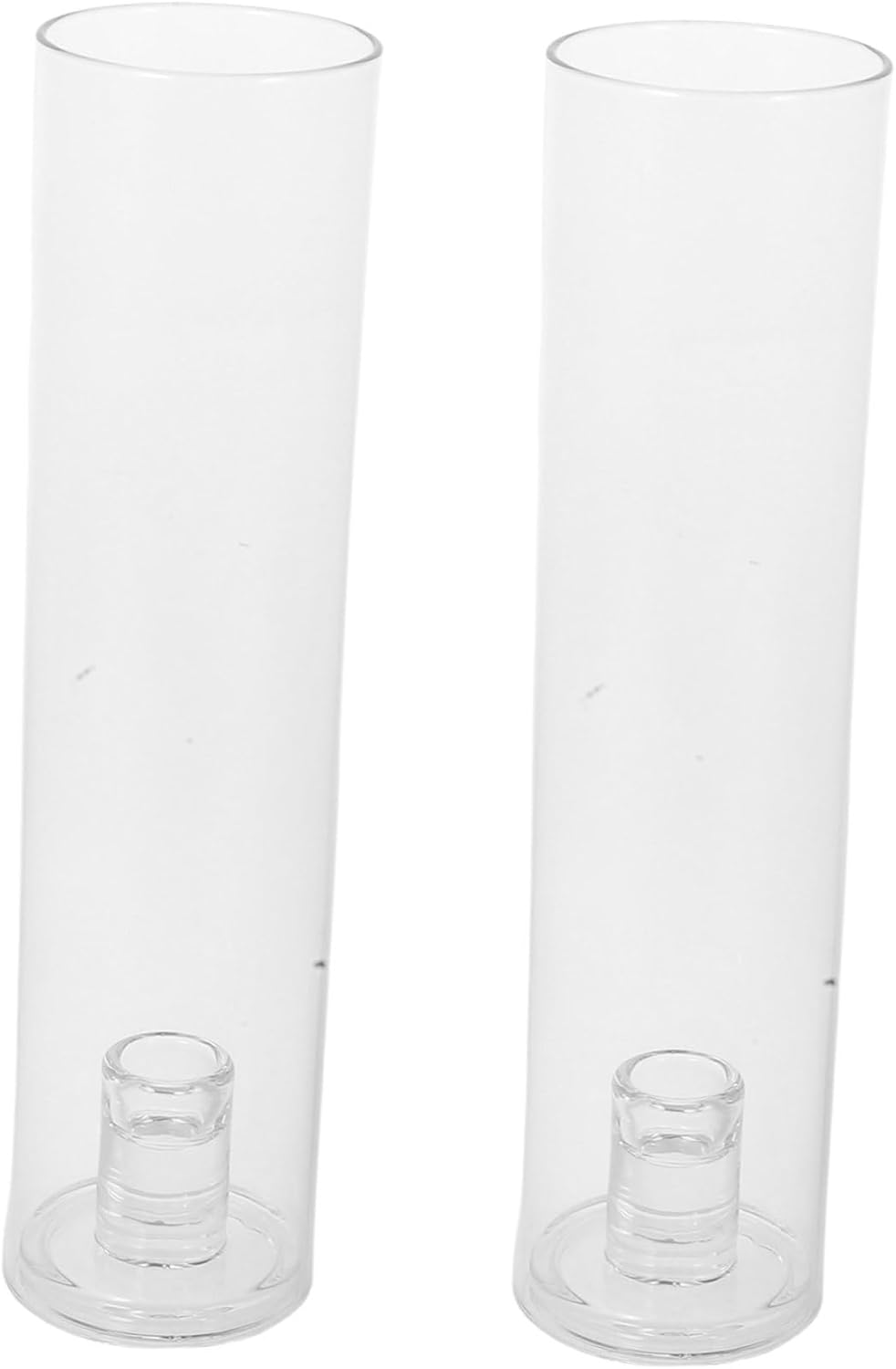 Alipis 1set Glass Candle Holders for Taper Candles Modern Decorative Centerpieces Base Chimney Cover for Weddings Parties and Home Decor