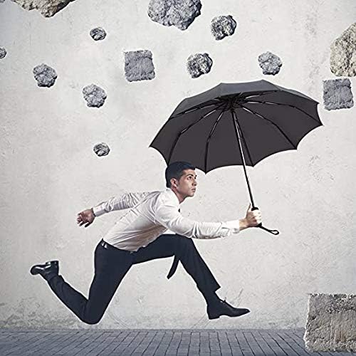 JUKSTG Umbrella, Automatic Windproof Folding Umbrellas,Compact Travel Rain Umbrellas,Waterproof Portable Umbrellas With Ergonomic Handle,Black