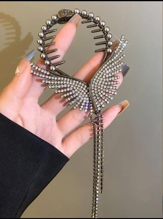 Ash & Roh Hair Clips For Women Rhinestone Clips Cute Nonslip hairclip for women Styling Clamp Hair Accessories Gift Butterfly Hair Clip (WING RING) (B0CFY5Y1Y4) Amazon Price History, Amazon Price Tracker