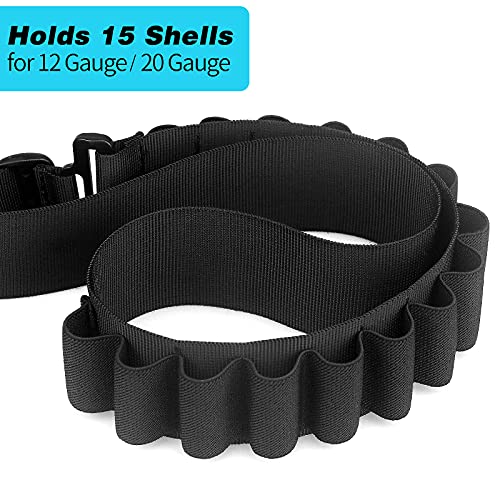 Theopot Shotgun Sling Adjustable Length 2 Point Rifle Sling Holds 15 Shells For 12 Gauge/ 20 Gauge #TOP2