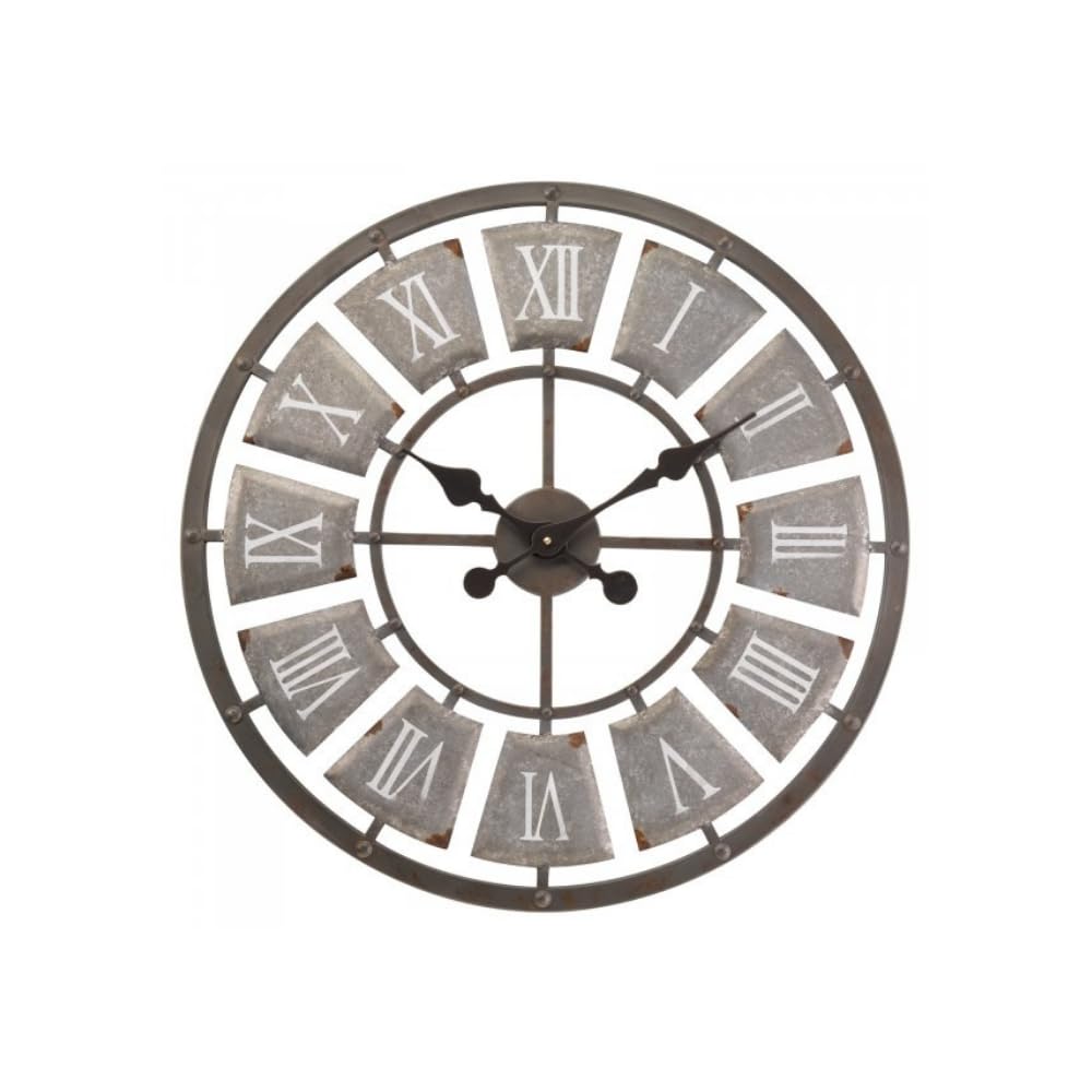 Garden Mile 60 cm römische Ziffern Stein Outdoor Uhren für den Garten, wasserdicht, große Wanduhr für Wohnzimmer, Außen, Gartenuhr, Gartenornament, große Uhr für drinnen und draußen