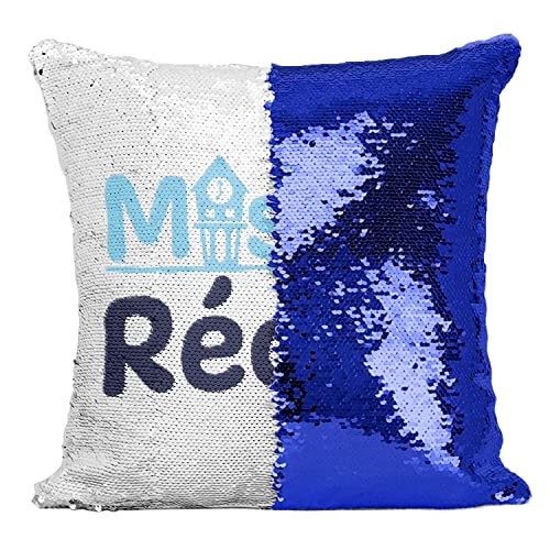 Coussin sequin bleu Mister Récré pour enfant idéal pour l'école - 2