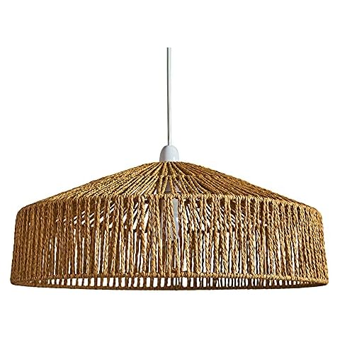 MiniSun Modern Natural Woven Rope Pendant Light thumbnail