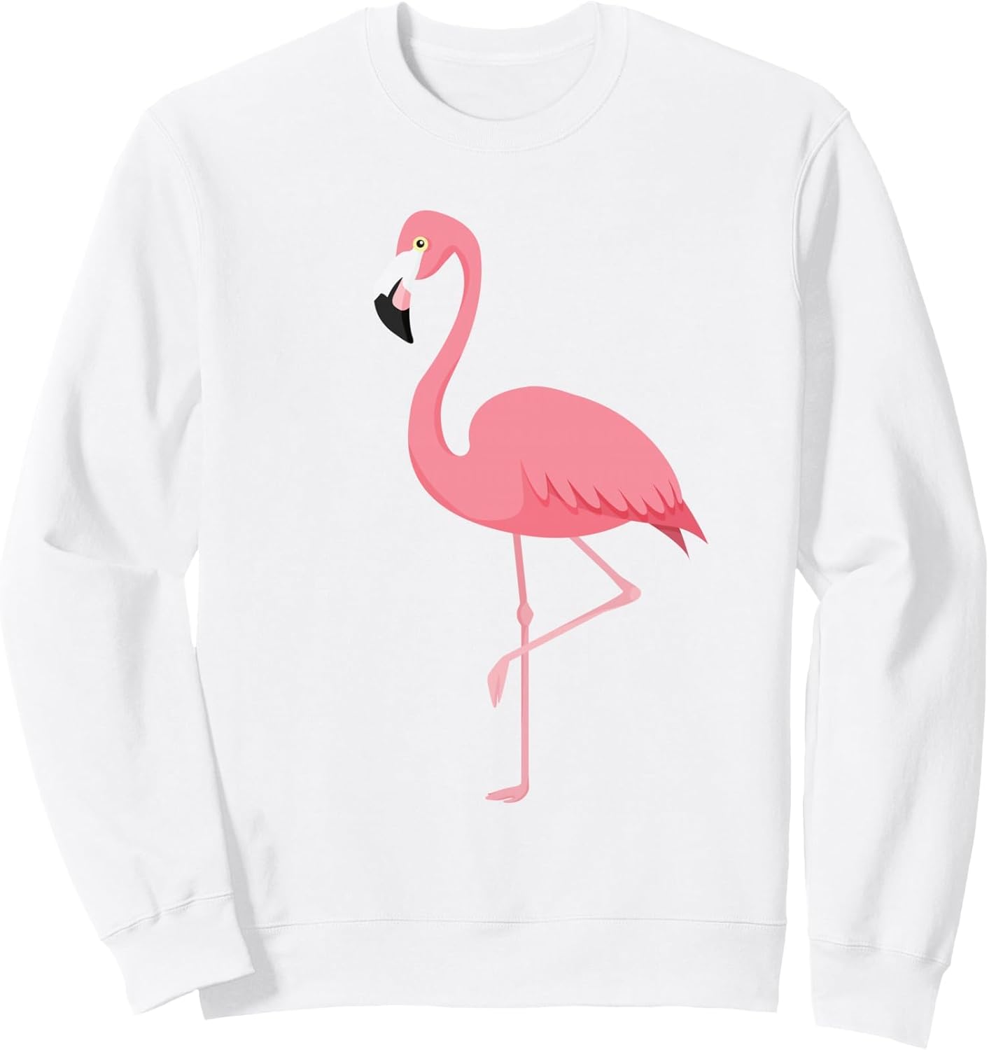 Cute Lady Women Pink Flamingo Cartoon Adorable Simple Sweatshirt