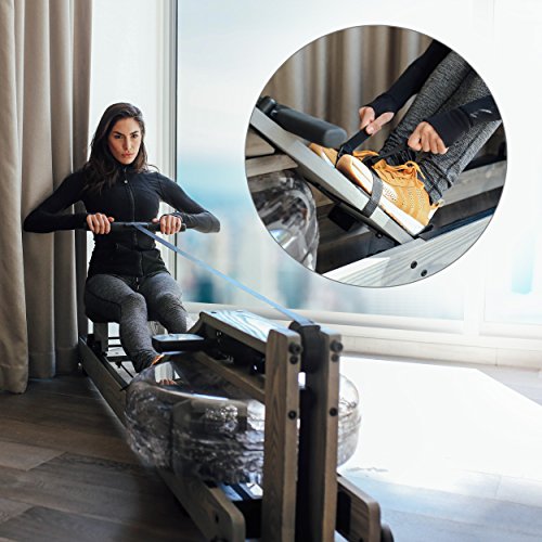 Water Rowing Machine with Wood Frame
