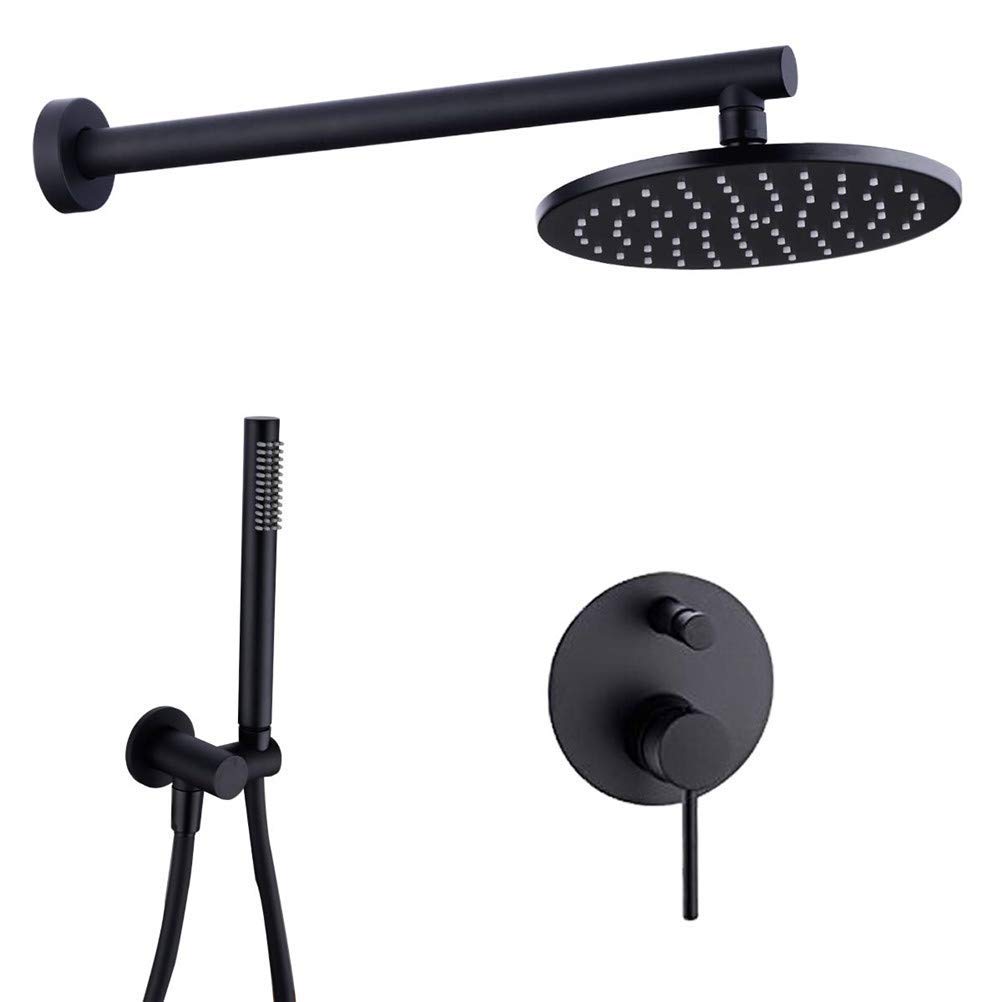 Mitigeur inverseur de douche LUNEZY kit noir encastrable 2 voies