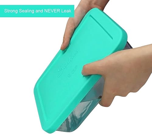 Miniatura 9 de Sophico Tapas rectangulares de silicona de repuesto para cuencos de cristal Pyrex 7211-PC, contenedor no incluido (rojo)