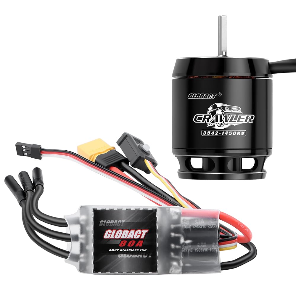 Amazon.com: GLOBACT AM32 80A Crawler ESC and 3542 Brushless Motor