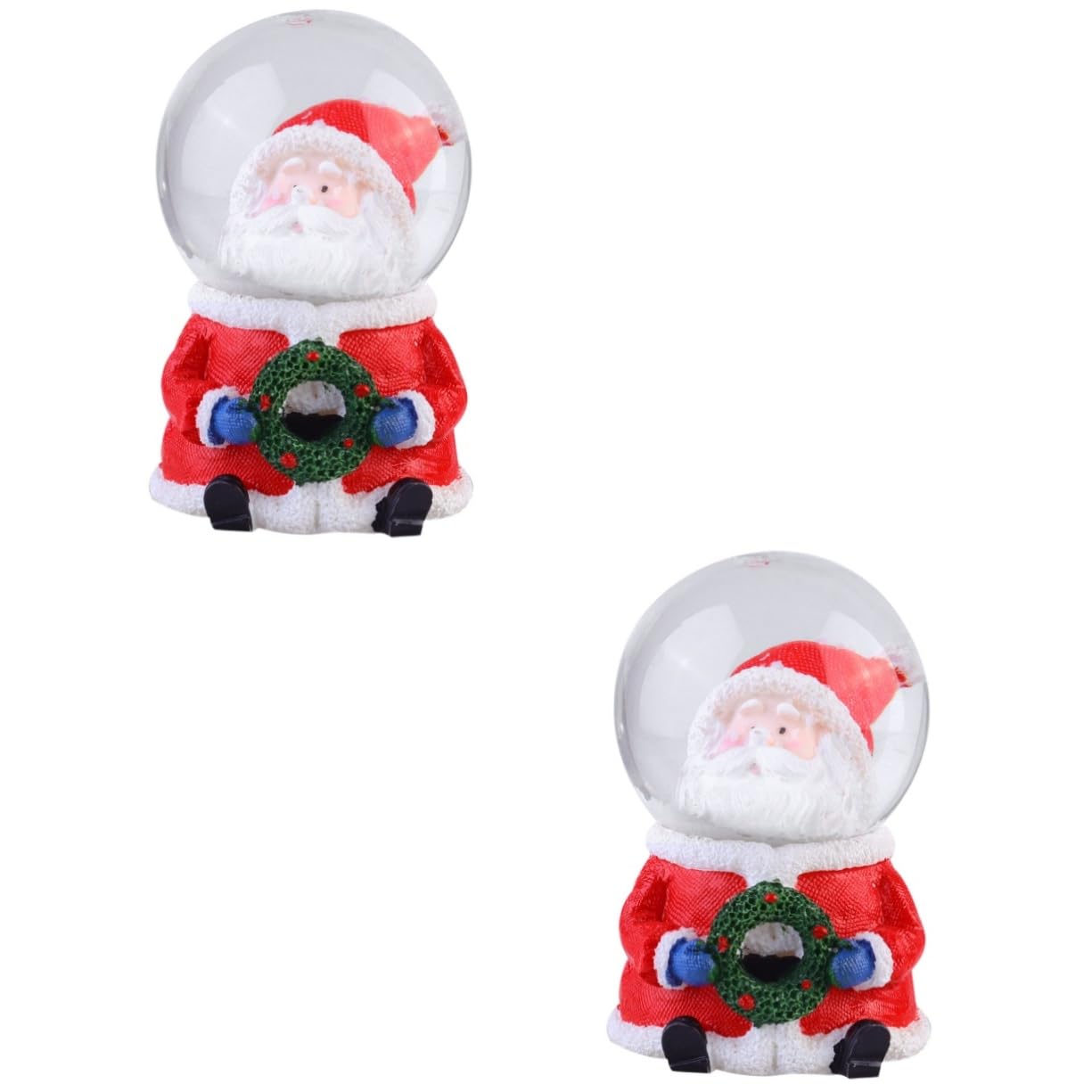 Bola de resina decorativa con luz MAGICLULU, adornos navideños para escritorio