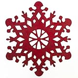 PartyFiesta - Bajo Plato Copo de Nieve Rojo 32CM