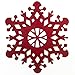 PartyFiesta - Bajo Plato Copo de Nieve Rojo 32CM