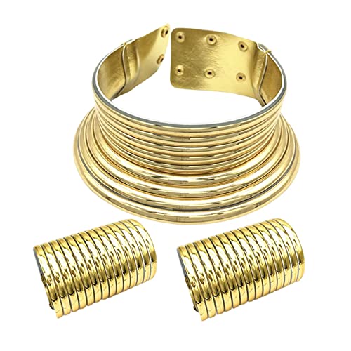 SM SunniMix Adulto Unissex Conjunto De Gargantilha Africana, Conjunto De Joias Africanas Para O Dia