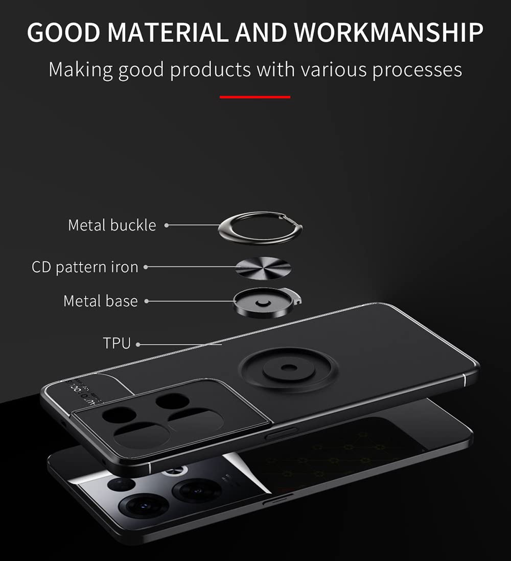 SEAHAI Cover In Pelle Per Oppo Reno 8 Pro 5G: Custodia Portafoglio Con Slot Carte E Supporto Magnetica - Rosa Oro
