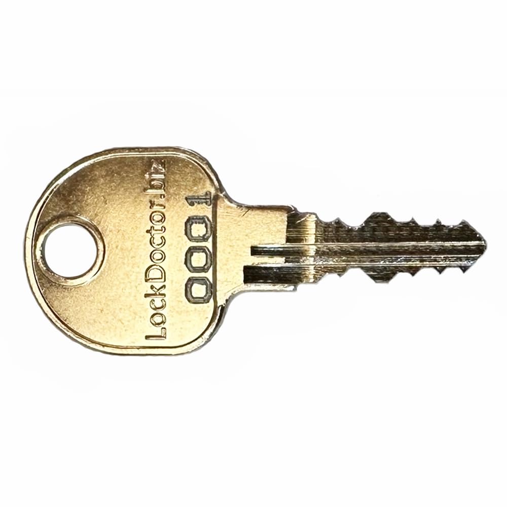 Lockdoctor.biz Silver Replacement Hafele Furniture Keys (Range 0001-3936) | Desks, Cupboards, Pedestals, Tambour Units, Lockers, Filing Cabinets & More | Key Number Required