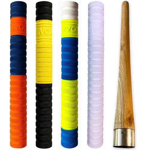 Image of LIVOX Premium Quality Cricket Bat Grip | Non-Slip, Shock Absorbing Rubber Handle Cover for Superior Comfort & Control (Multi texture)
