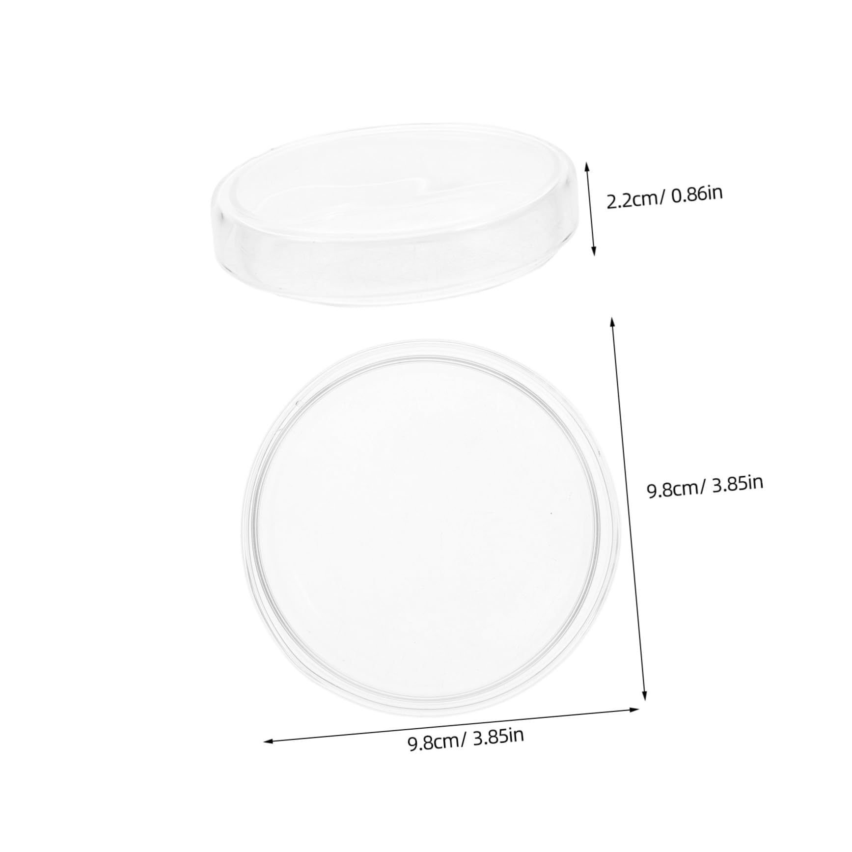 10piezas Placa de Petri de Vidrio Experimental Placa de Cultivo de Laboratorio para Microbiológico Recipiente con Tapa para Cultivo de Herramienta de Ciencia para Uso Laboratorio