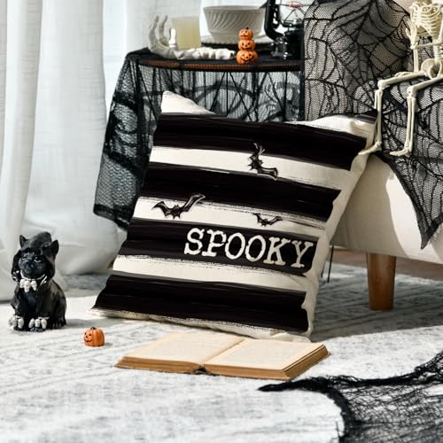 Halloween Spooky Black Cat Pillow Covers - Farmhouse Decor Set - Image 5