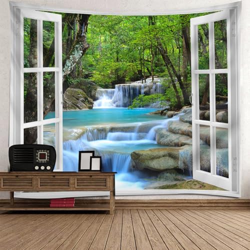Tenture Murale Fenêtre pour Agrandir une Petite Chambre ou Salon Sombre