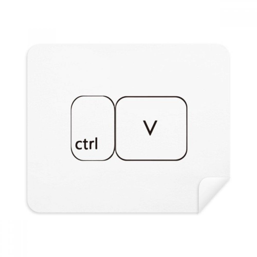 Keyboard Symbol ctrl V Cleaning Cloth Screen Cleaner 2pcs Suede Fabric