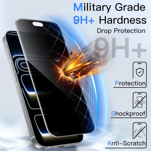 Image of JETech Privacy Screen Protector Guard for iPhone New Pro Max, 2-Pack