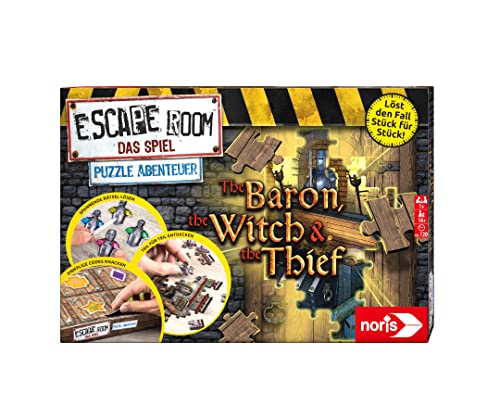 Noris 606101976 Escape Room Puzzle Abenteuer, The Baron, Witch & Thief – Familien und Gesellschaftsspiel für Puzzle-Fans, inkl. 3 Fällen… – Ansicht 1