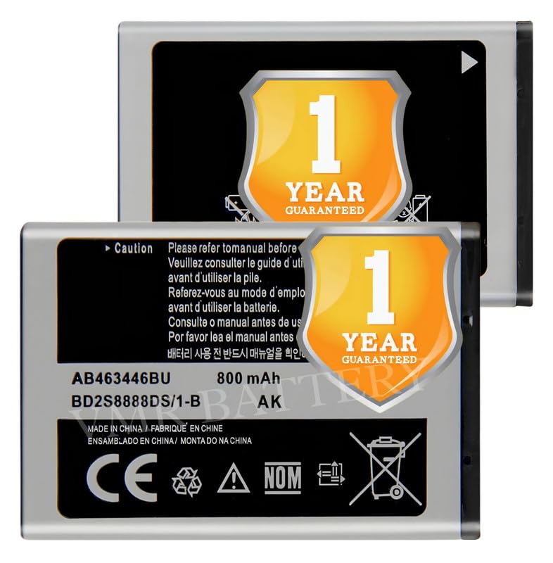 Image of Original AB463446BN Battery Compatible for Samsung Guru X200 GT-E1200Y C512 X208 1258 1250 S3030 E3100 S5150 X210 X160 S208 F519 - (800mAh) - 1 Year Warranty K7