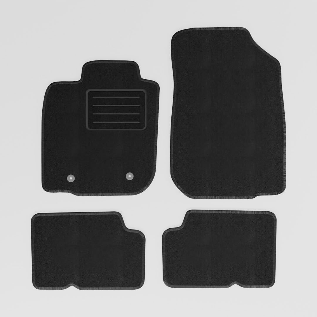 Mats4all Set di tappetini auto Compatibile con Dacia Duster 2x4 2010-2017 | Antiscivolo | Con rinforzo | 4 pezzi | Tappetini per auto | Set di tappetini