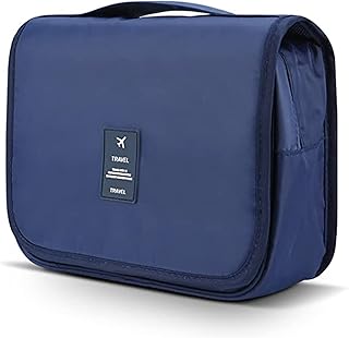 شنطة ذات سعة كبيرة للاحتفاظ بادوات العناية الشخصية والمكياج اثناء السفر، مناسبة للرجال والنساء, سي، البوليستر، متعدد الألوان