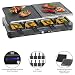Clatronic RG 3518 Raclette Grill con piedra natural y placa reversible, 8...