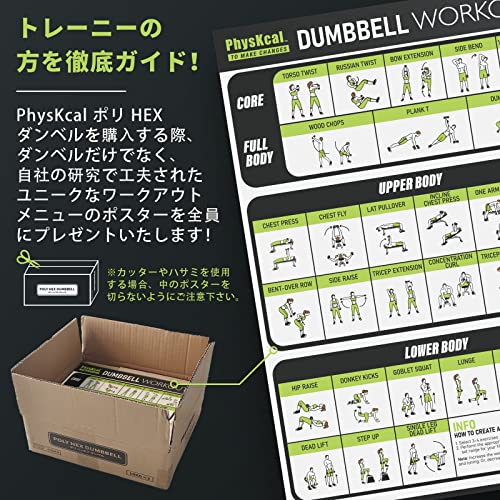 PhysKcal(フィジカル) HEXダンベル ヘックスダンベル 2.5kg