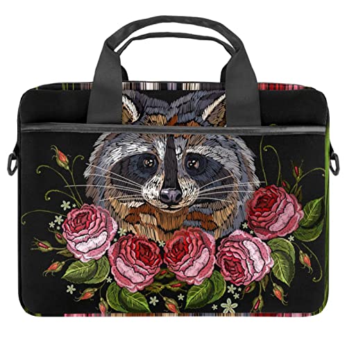 Sacoche à bandoulière ordinateur portable 13.3 housse rose brodée pc 14 pouces multicolore