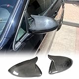 Real Carbon Fiber Mirror Caps Compatible with Volkswagen VW Golf MK7 MK7.5 Base GTI R 2014-2019 Replacement 1:1 Rearview Left Right Side Mirror Covers Caps