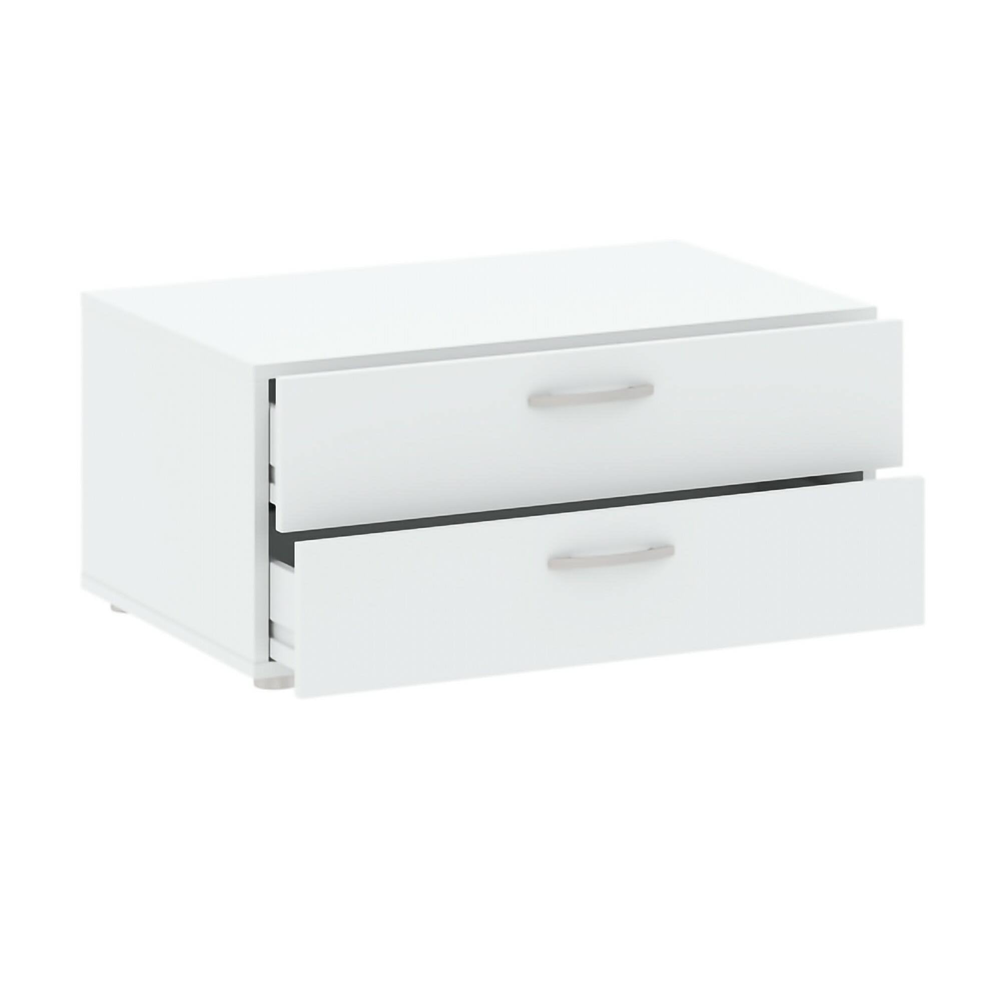 Dmora - Cassettiera Limerick, Settimino multiuso, Comò camera da letto, Mobile con cassetti, 74x52 h35 cm, Bianco