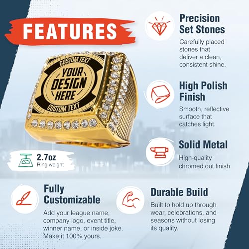 Image of TrophySmack Custom Championship Ring - Size 12 Trophy