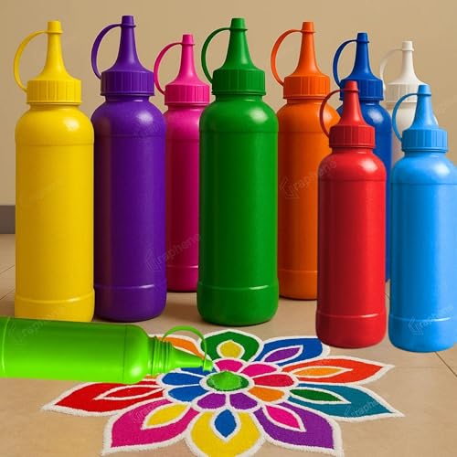 Graphene 10 Rangoli Colour Powder Tube Kit Bottles Easy To Use Ra...