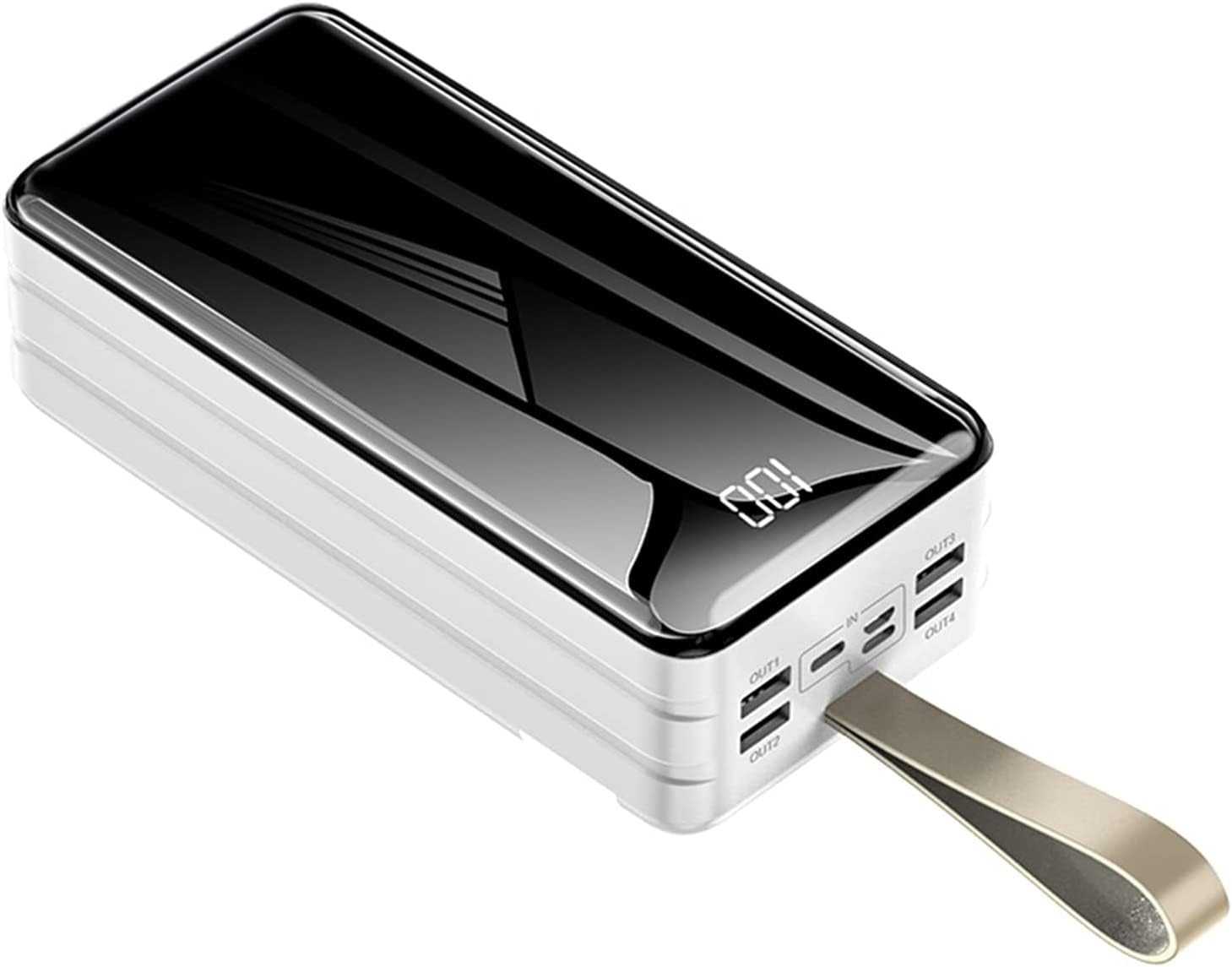 Paquete De Batería De Alta Capacidad 60000-80000 Mah Banco De Energía Del Cargador Portátil Carga Rápida De 4 Dispositivos Al Mismo Tiempo Para Teléfonos Inteligentes, Tabletas, Consolas De Juegos(Whi