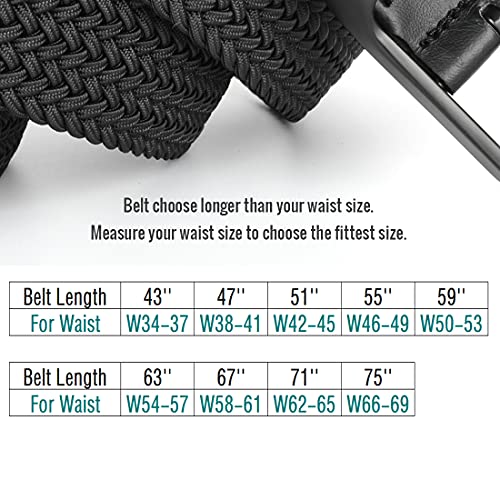 Plus Size 43'' to 75'' Mens Elastic Stretch Belts Big and Tall Belt2