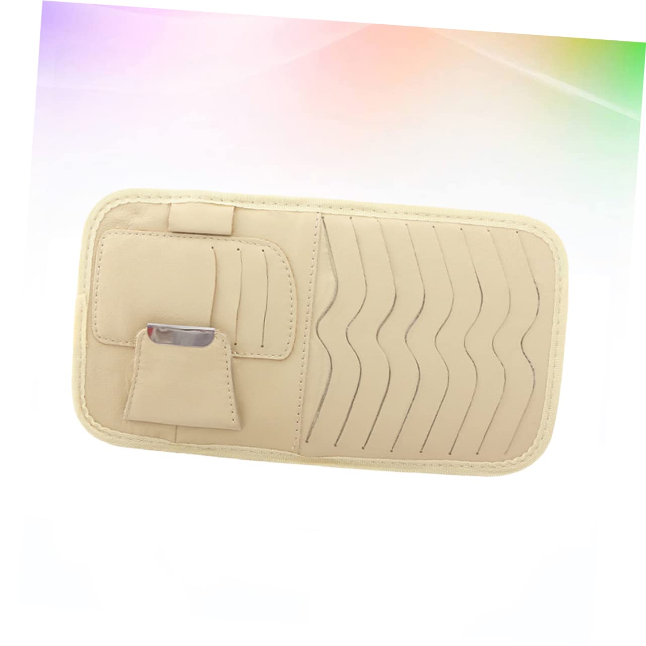ibasenice 3St Aufbewahrung der Sonnenblende im Auto LKW- -Organizer Kunst runder Filz Sonnenblende für auto Halter Rechnung falten Wagen Autoclip Brillenclip Clip für Sonnenblende