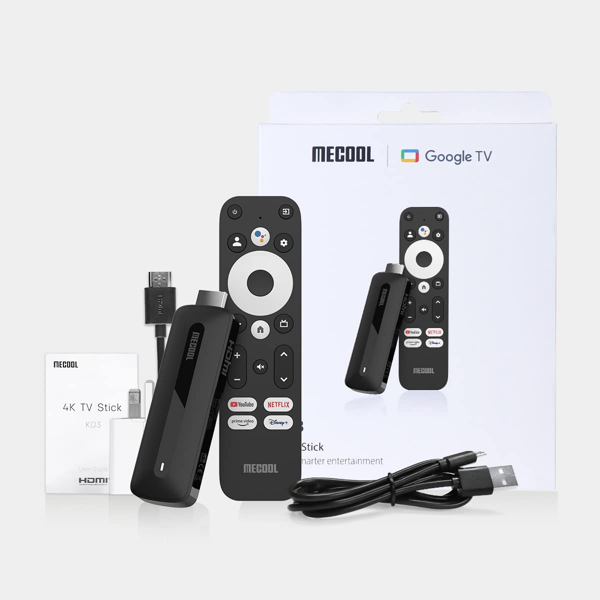 Amazon | MECOOL KD3 Dongleクアッドコア | Certified Google TV Stick