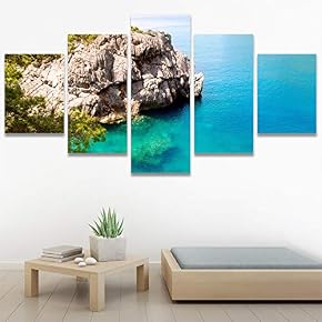 SIGNWIN 5 Panel Canvas Wall Art Modern Art...