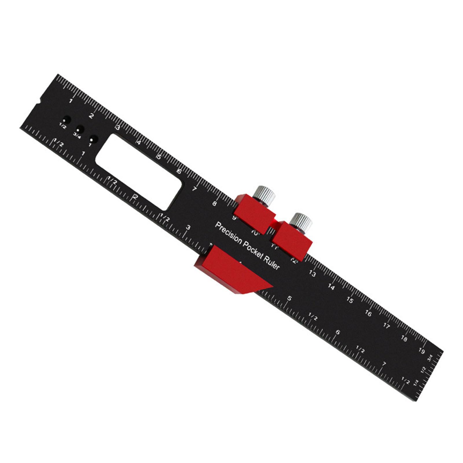 6/8 / 12Inch Slide Ruler Professional Track Ruler Woodworking Measuring Marking Gauge Inch and Metric Scribing Construction