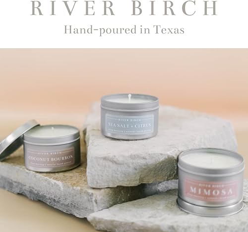 Miniatura 9 de River Birch Candles - Vela perfumada de almendra + miel, velas de soja de alta calidad, totalmente naturales, no tóxicas, vela de viaje de lata