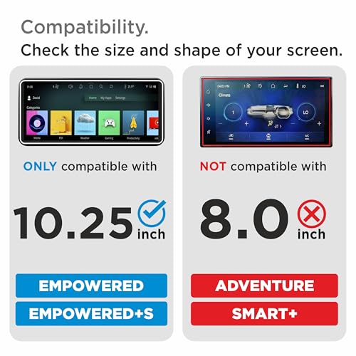 Image of Spartan Shield [2 PACK] SCREEN GUARD For TATA PUNCH EV 2026 Facelift || EMPOWERED | EMPOWERED+S || 10.25-INCH [Round Corners] INFOTAINMENT Touchscreen + Digital Steering Protector | Anti Scratch | Water Resistant | HD Clear | High Touch Sensitivity | Punch.EV Electric Car Music Stereo Accessories 2026+ [Not Tempered Glass] *** Doesn't Fit Smart+ / Adventure Variants ***