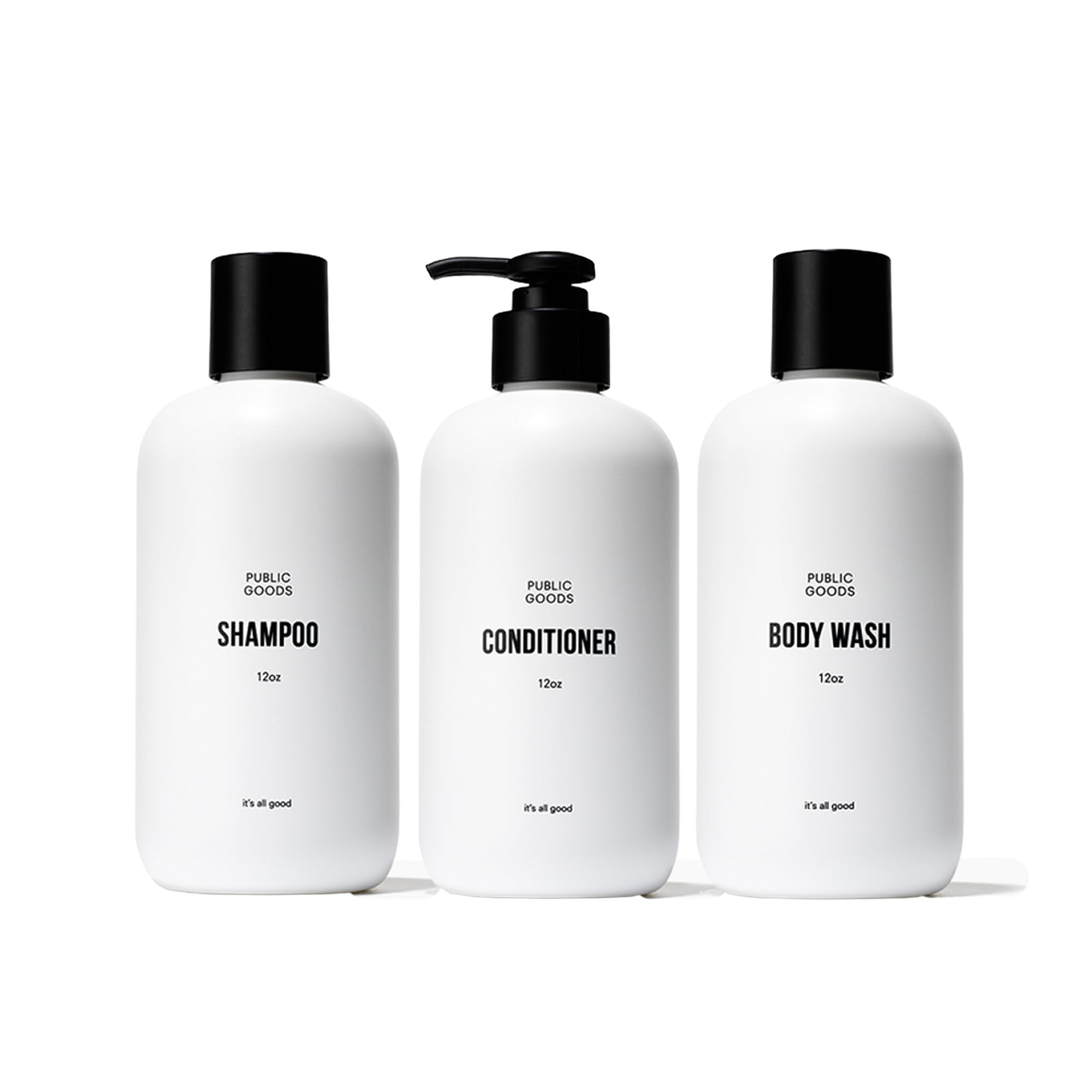 Public Goods Shower Essentials for Men and Women | 12 Fl Oz Bottles 12 Fl Oz (Pack of 3)