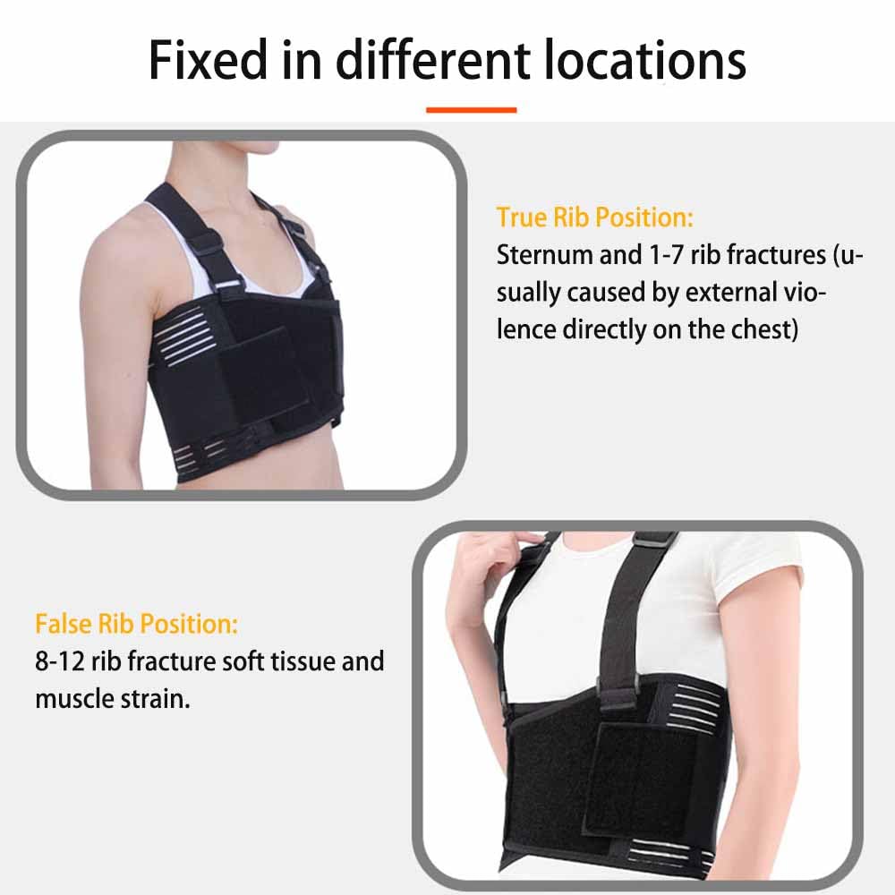 YingXue - Broken rib support, rib and chest support, rib belt for rib support, protection from dislocated ribs, sternum injuries and muscle soreness - 5