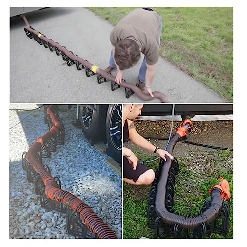 Image of Quick Setup RV Sewer Hose Support, Holder Kit with Proper Drainage for RV Sewer Hose (Large Expansion Length: 20FT /6m)